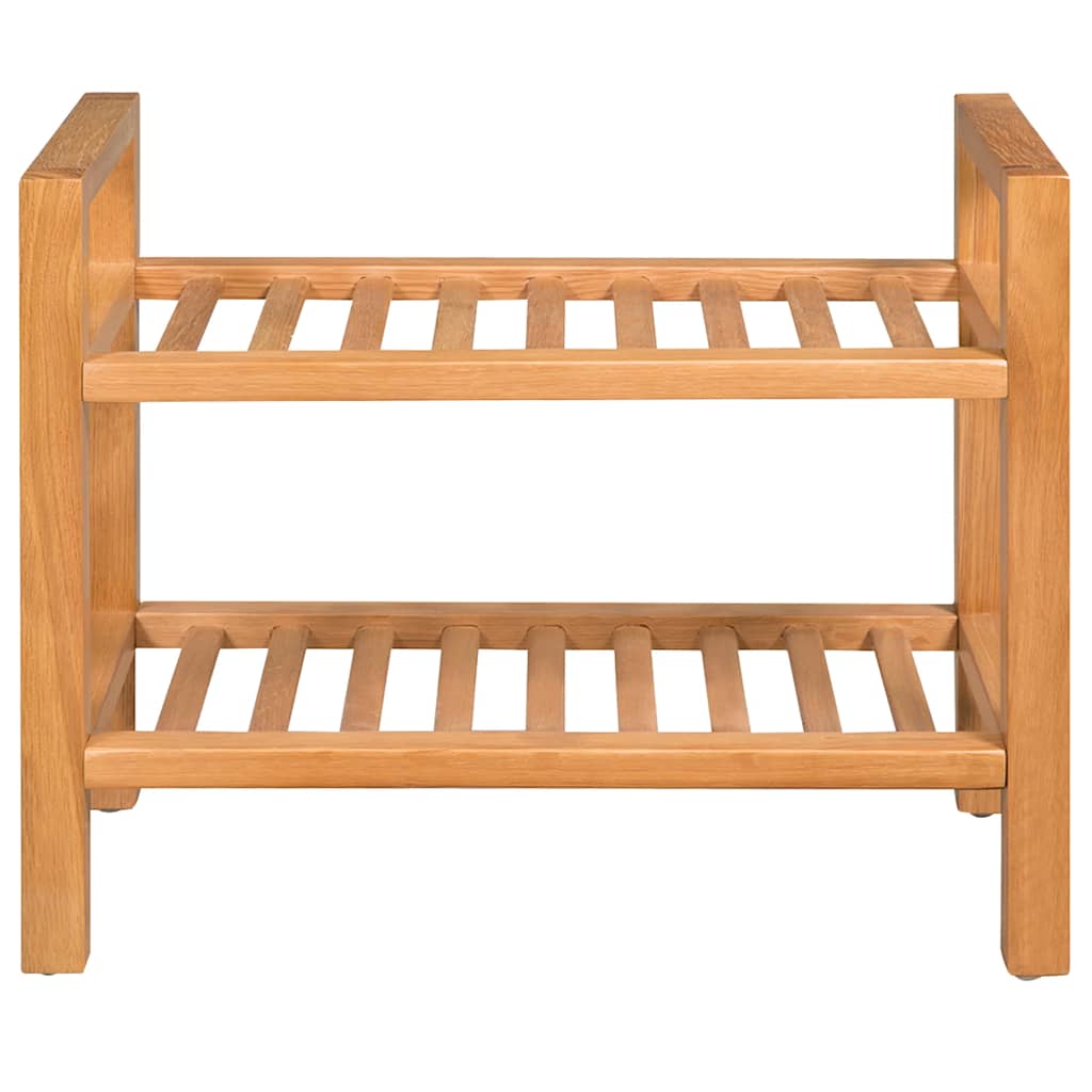 Scarpiera con 2 Ripiani 50x27x40 cm in Massello di Rovere