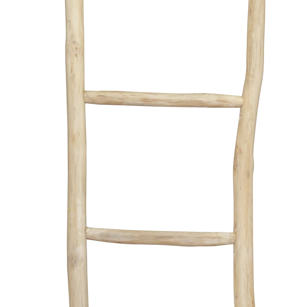 Portasciugamani con 5 Pioli in Legno di Teak 45x150 cm Naturale