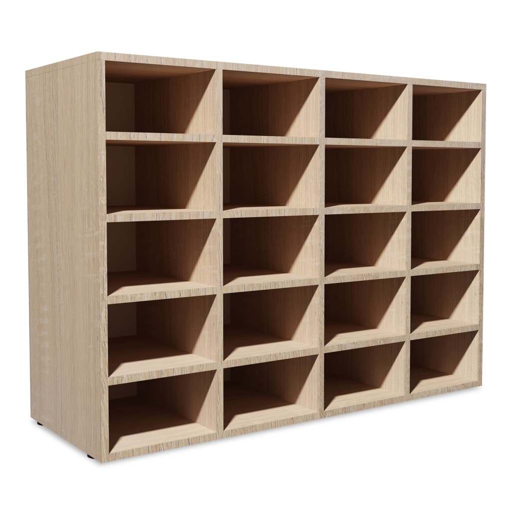 Scarpiera in Legno Multistrato 92x30x67,5 cm Rovere