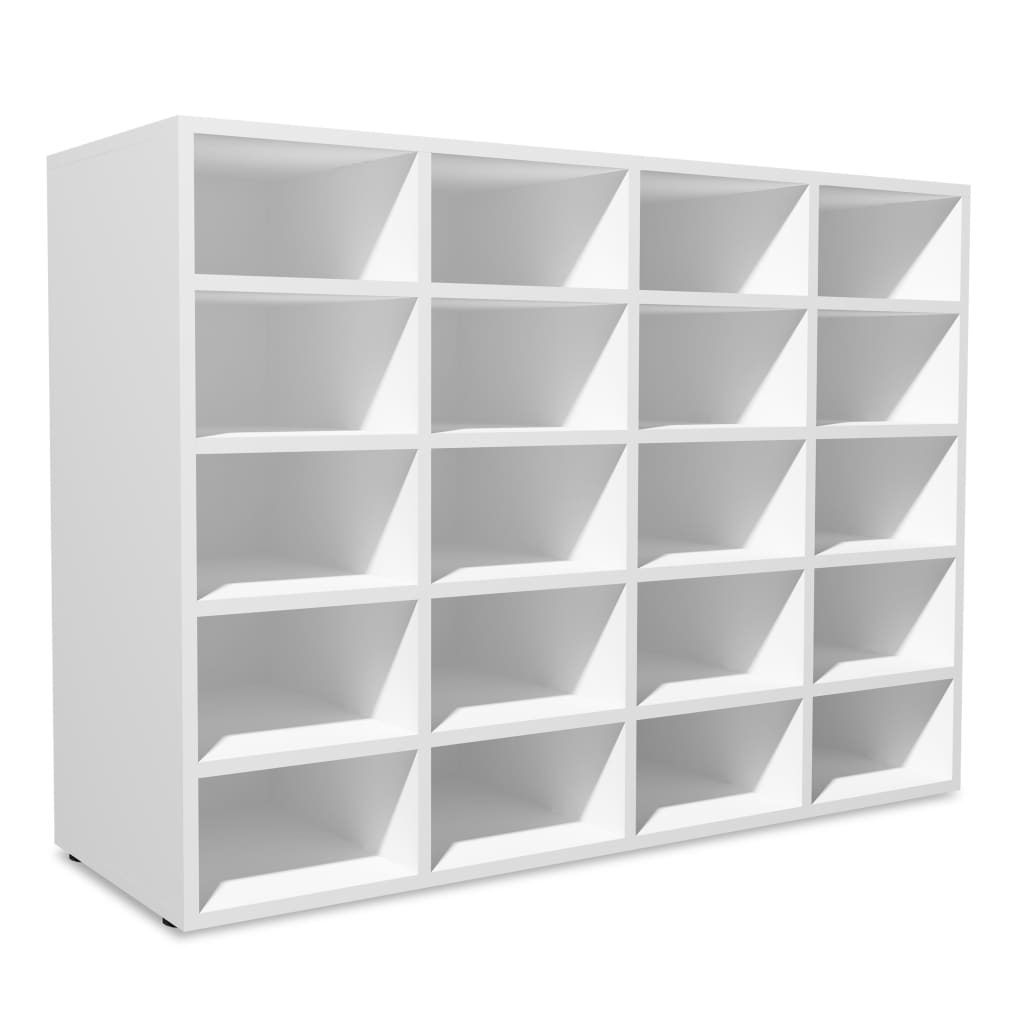 Scarpiera in Legno Multistrato 92x30x67,5 cm Bianca