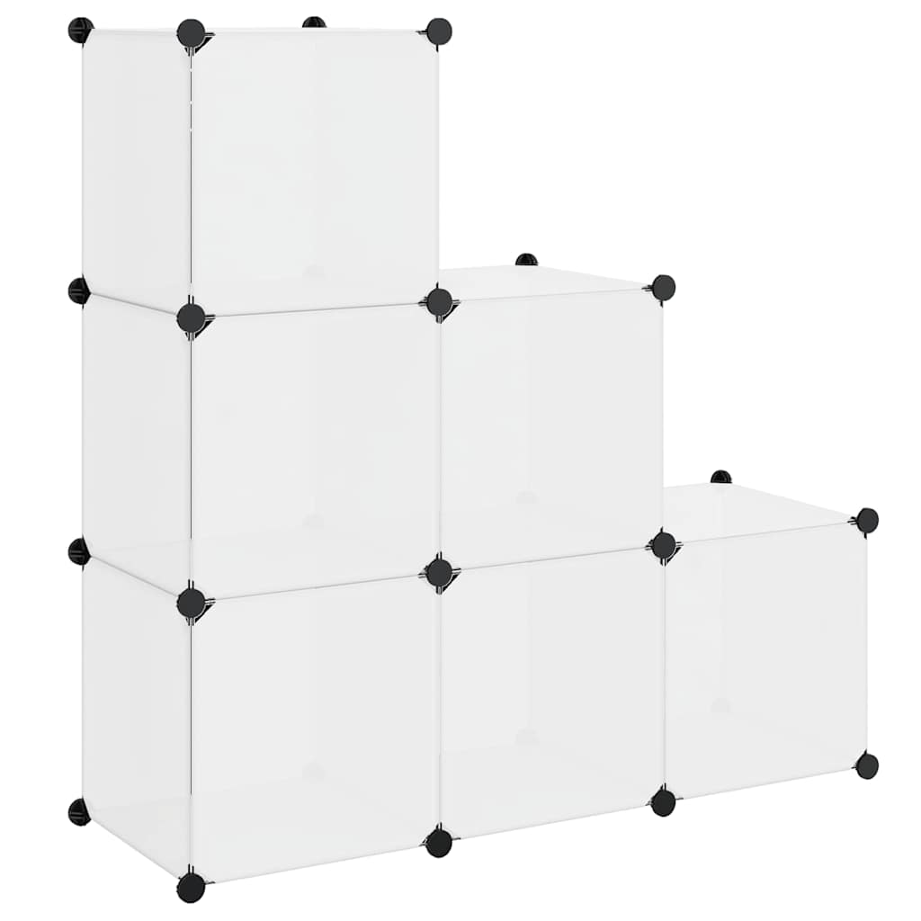 Armadio Salvaspazio a Cubo con 6 Scomparti Bianco