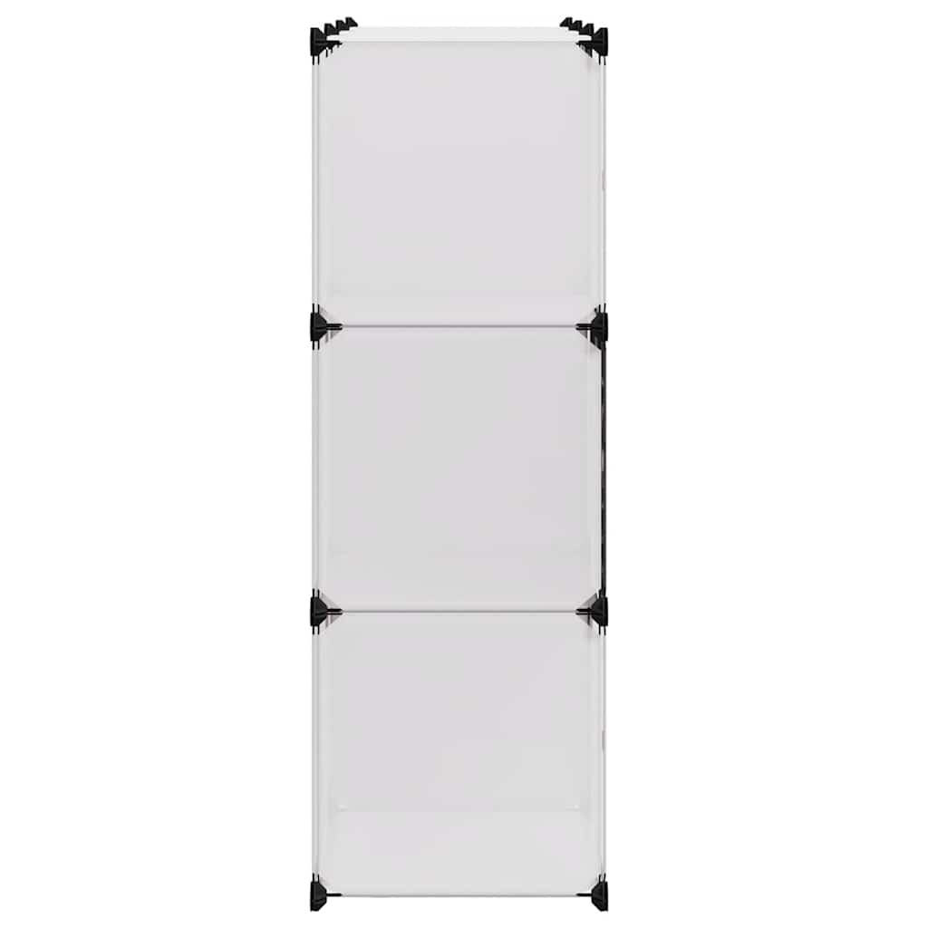 Armadio Salvaspazio a Cubo con 9 Scomparti Bianco e Nero