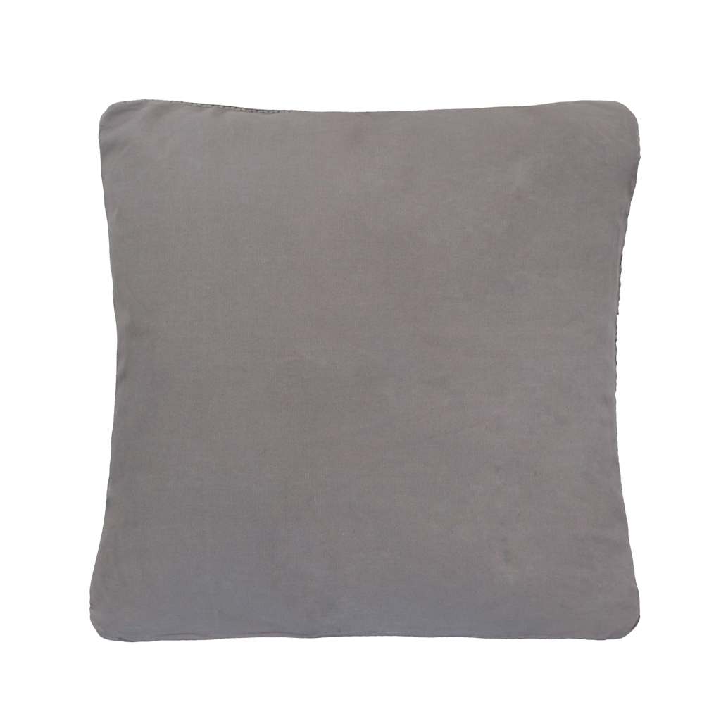 Cuscino da Lanciare Intreccio a cesto 2 pz Grigio Cotone