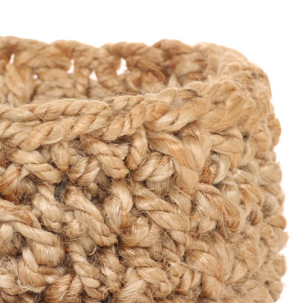 Set di Cesti Portaoggetti Artigianali 3 pz in Iuta Naturale