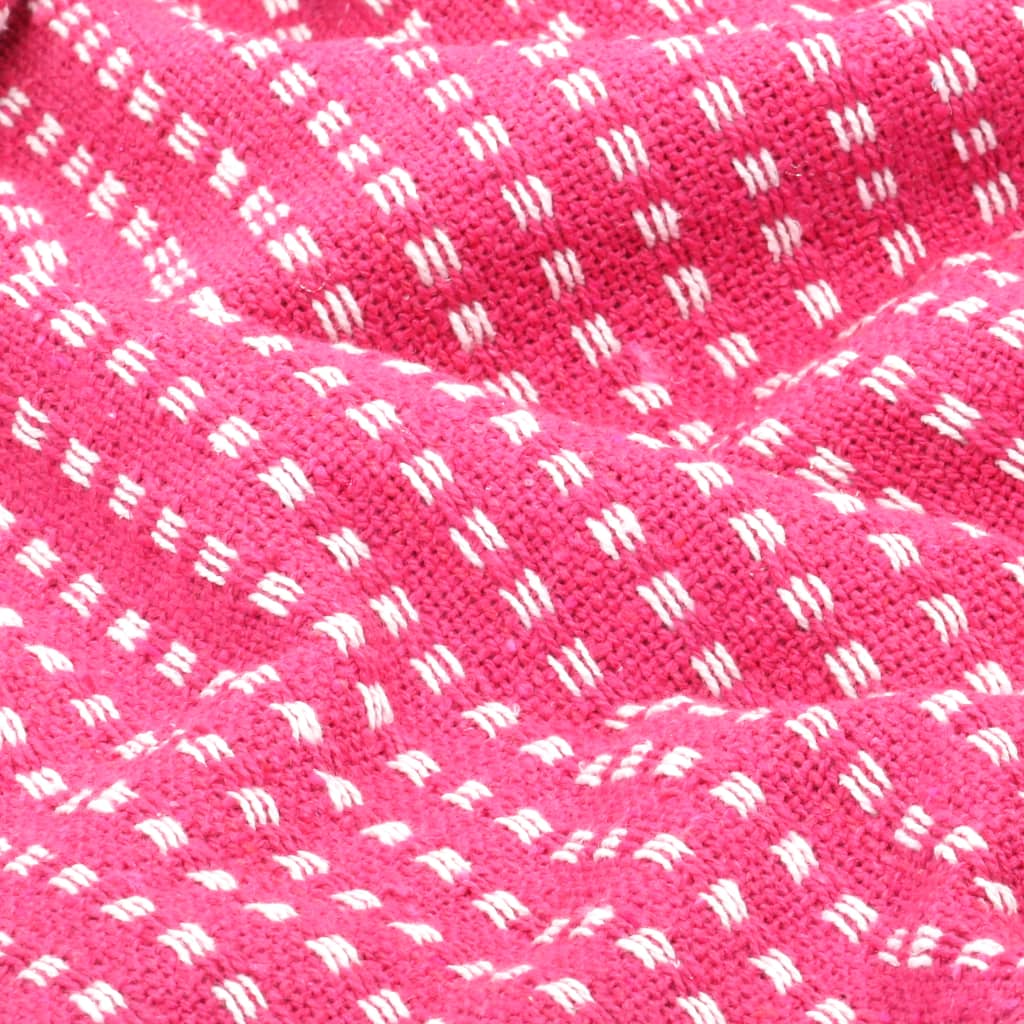 Copriletto in Cotone a Quadri 125x150 cm Rosa