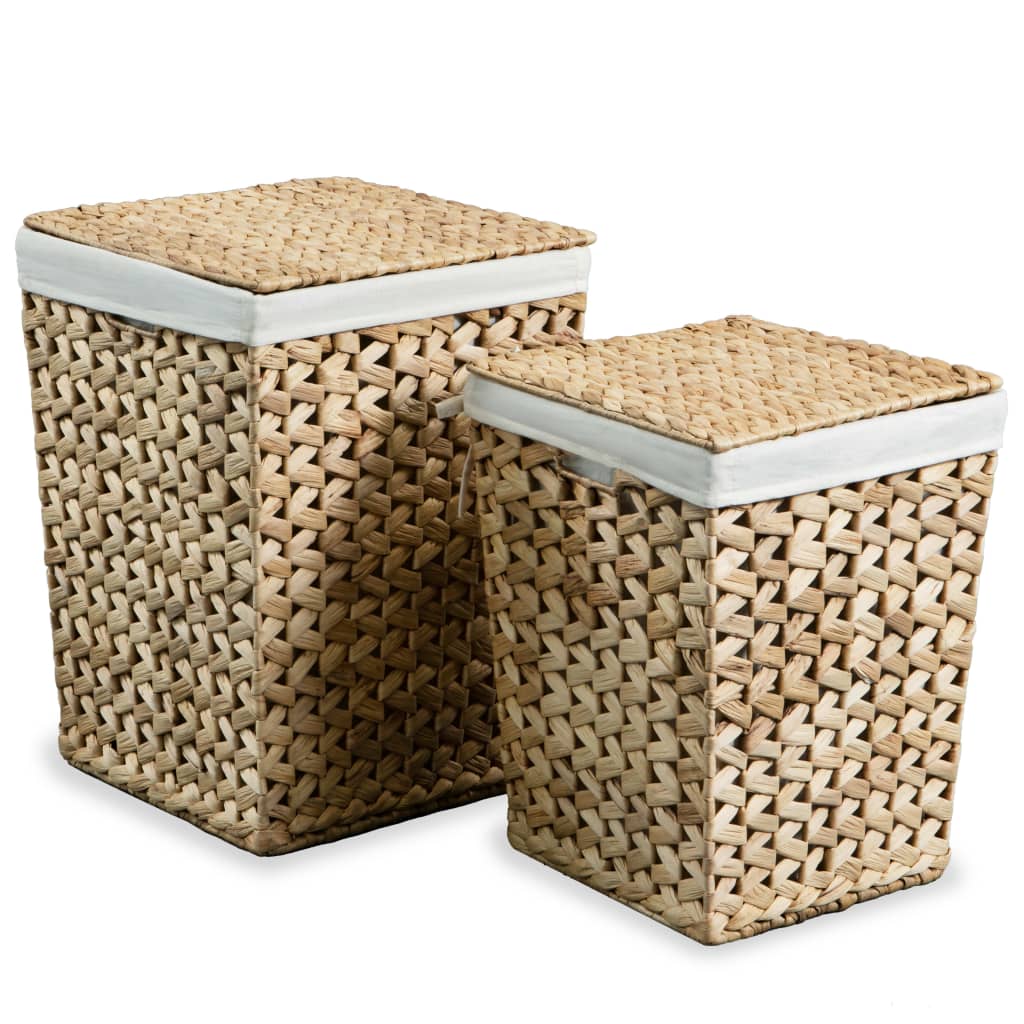 Set di Cesti della Biancheria 2 pz in Giacinto d'Acqua
