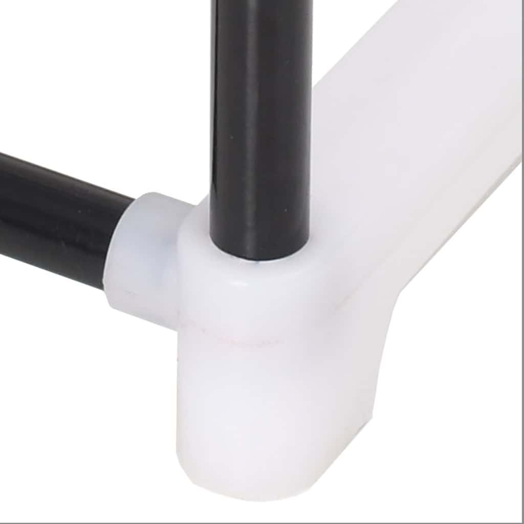 Scarpiera con 4 Ripiani in Metallo e Plastica Nero