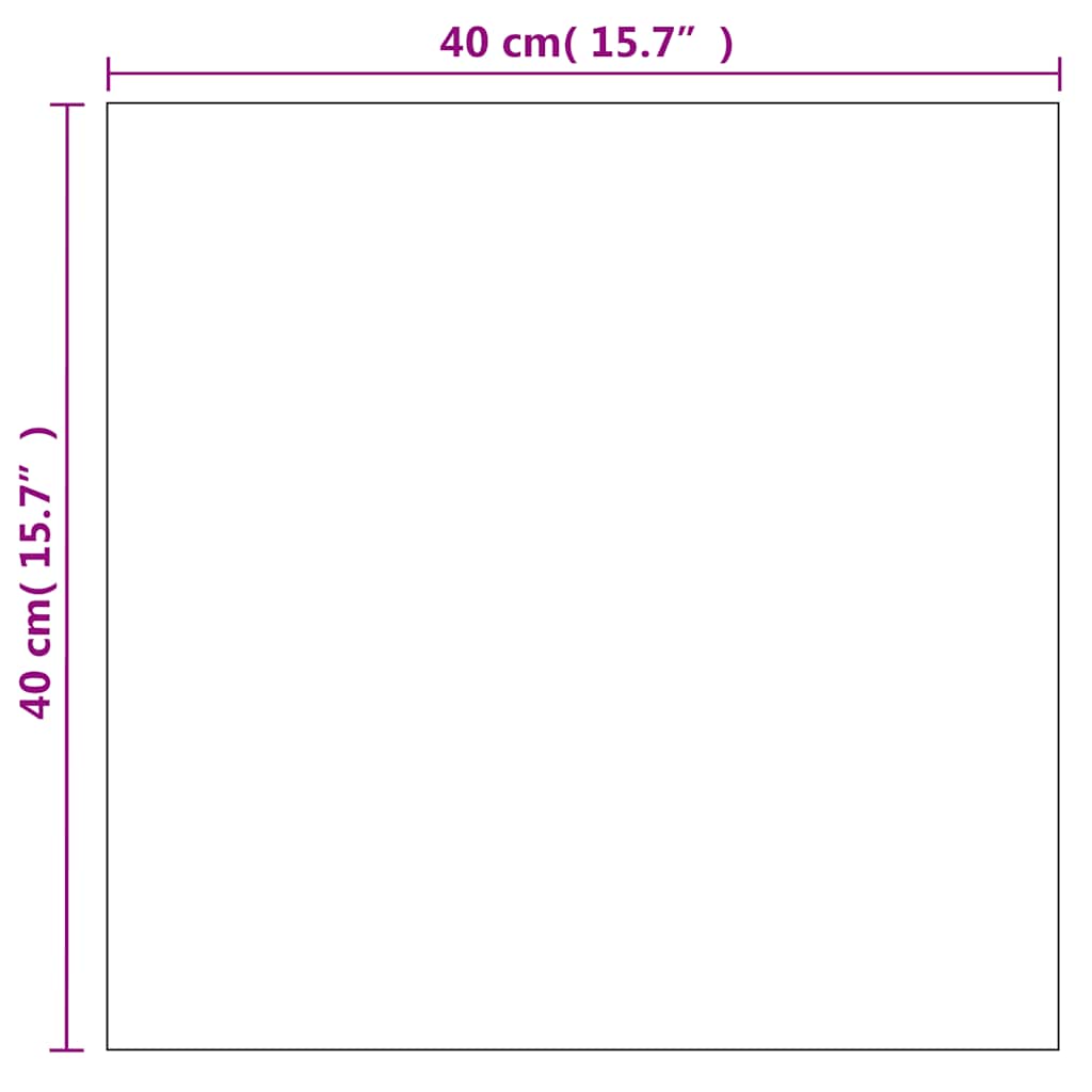 Specchio da Parete 40x40 cm Quadrato in Vetro