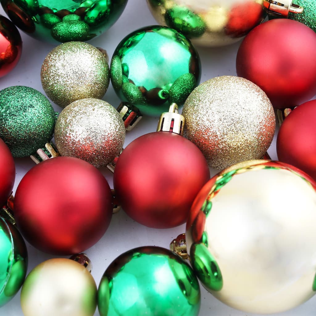 Palline di Natale 100 pz Rosso/Oro/Verde