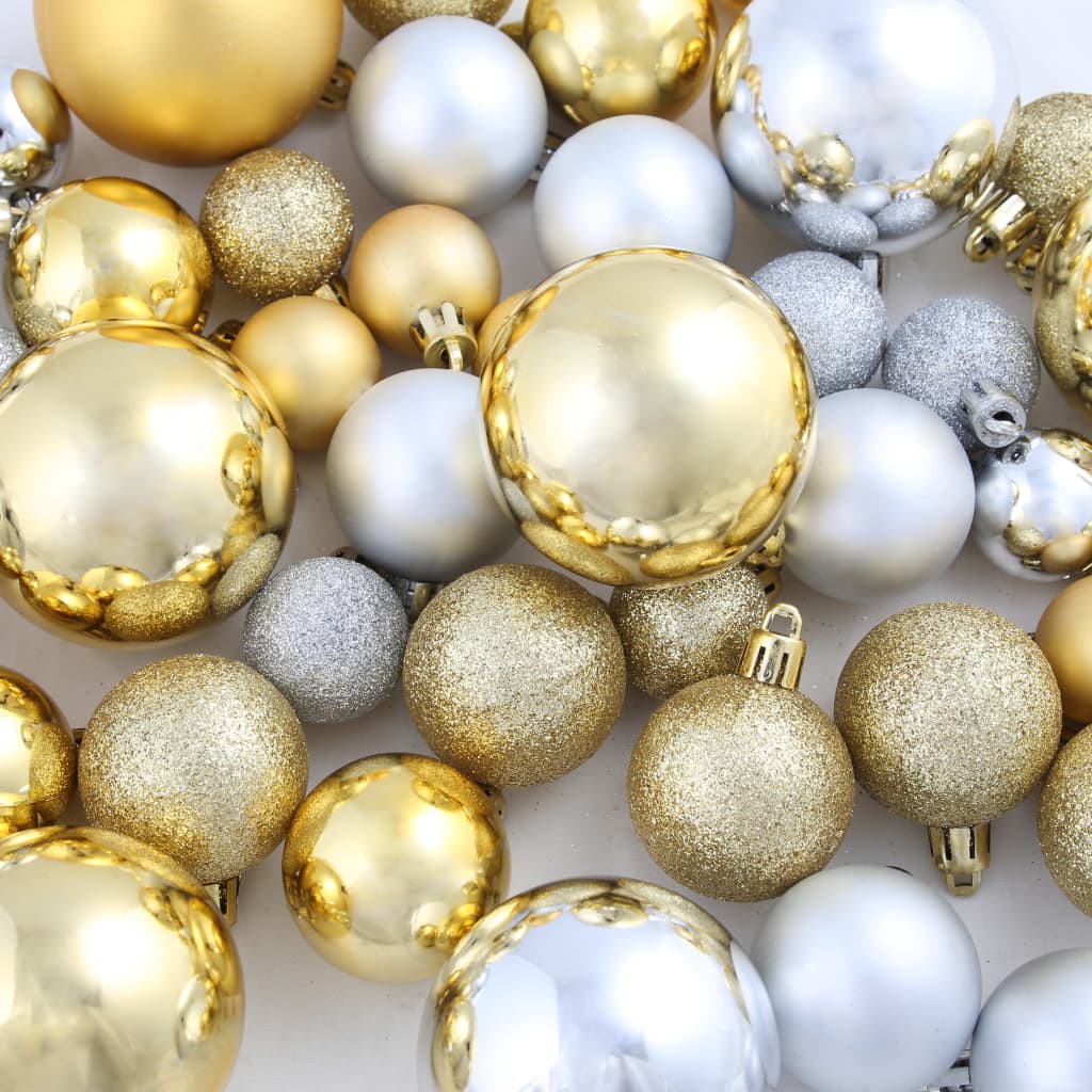 Palline di Natale 100 pz Argento/Oro