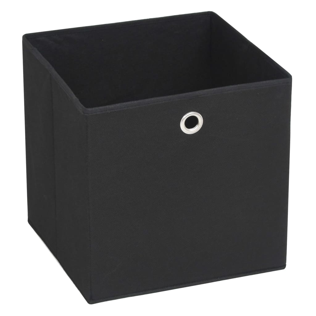 Contenitori 10 pz in Tessuto non Tessuto 32x32x32 cm Nero