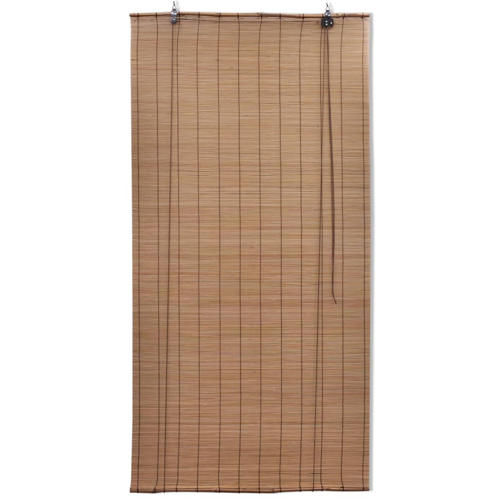 Tenda Avvolgibile in Bambù 80x220 cm Marrone