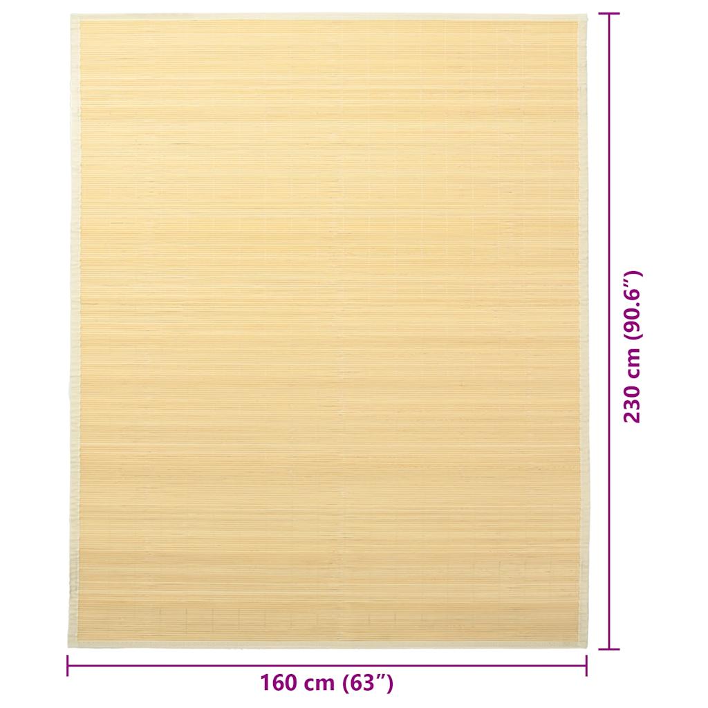 Tappeto in Bambù 160x230 cm Naturale