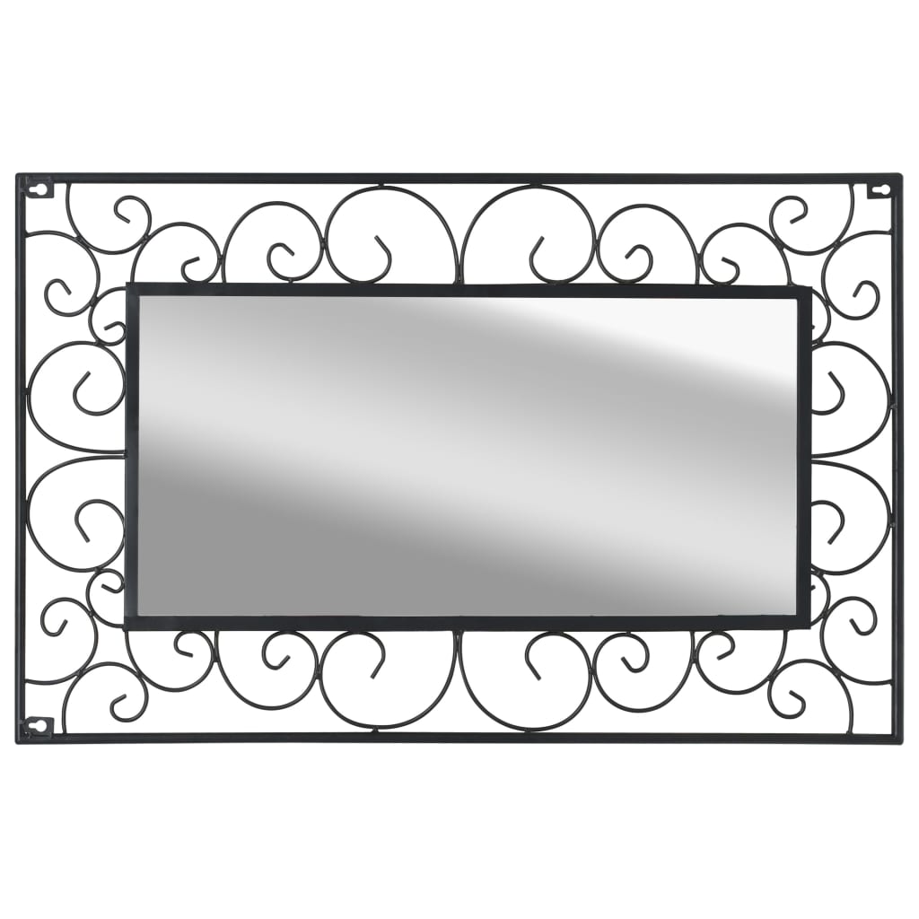 Specchio da Parete Rettangolare 50x80 cm Nero