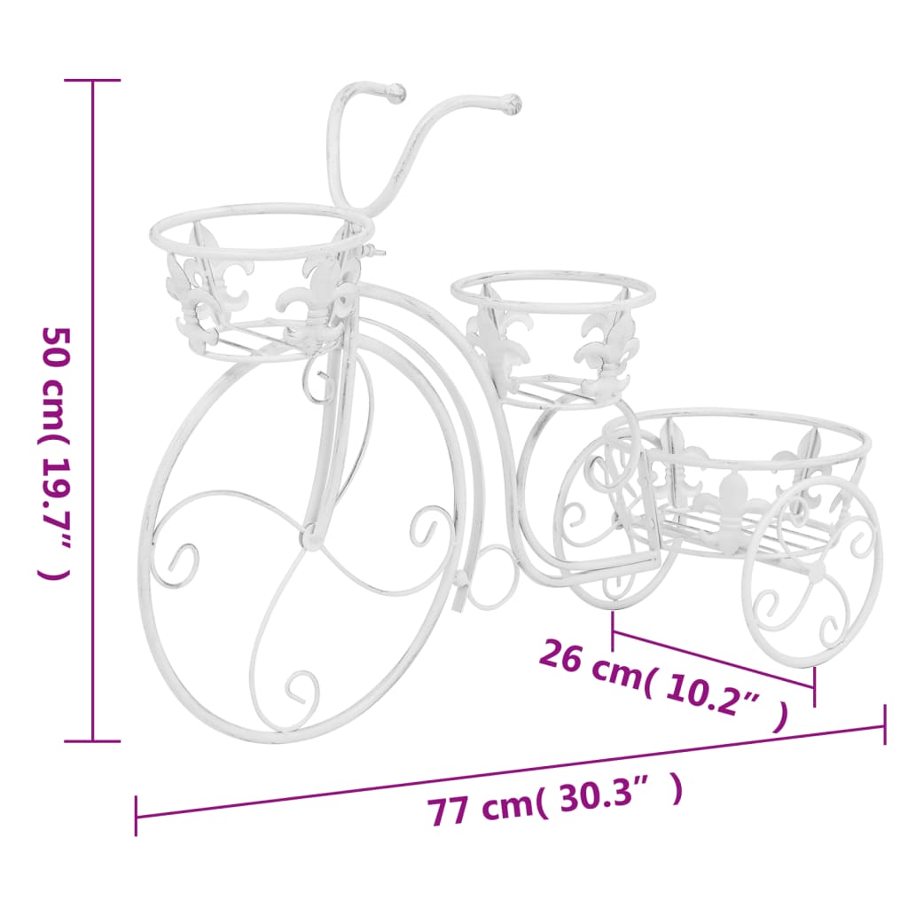 Piedistallo per Piante a Forma di Bici in Stile Vintage Metallo