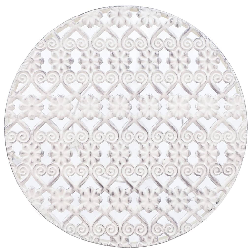Set Piedistalli per Piante 3 pz Vintage Effetto Bianco Anticato