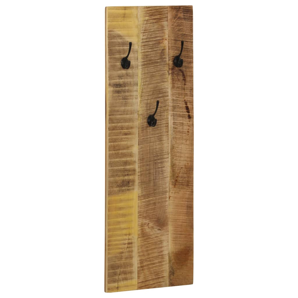 Appendiabiti a Parete 2pz in Legno Massello di Mango 36x110x3cm
