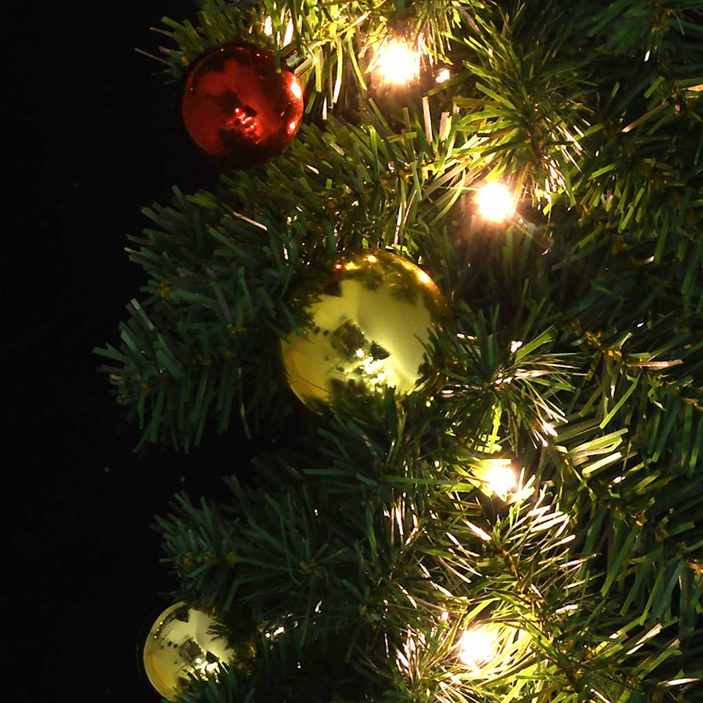 Ghirlanda di Natale Decorata con Palline e Luci a LED 10 m