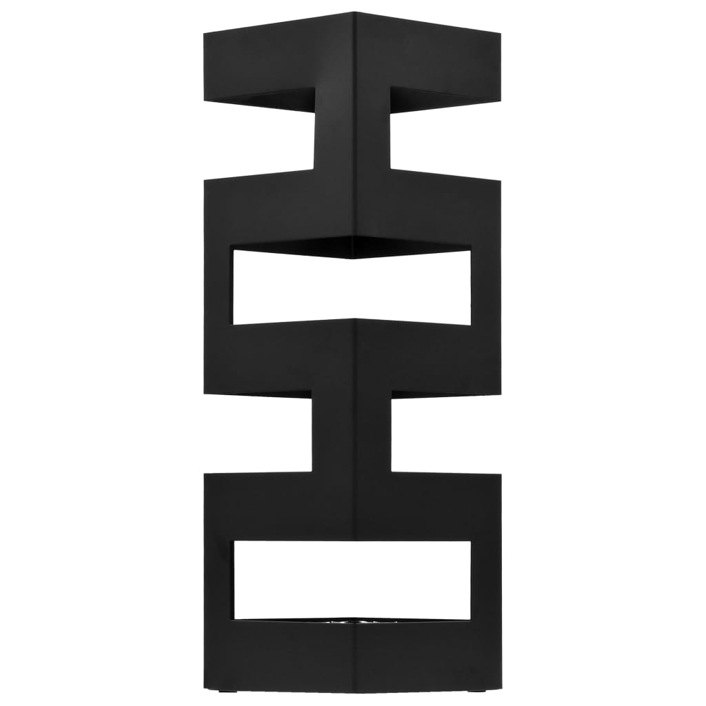 Porta Ombrelli in Acciaio Nero