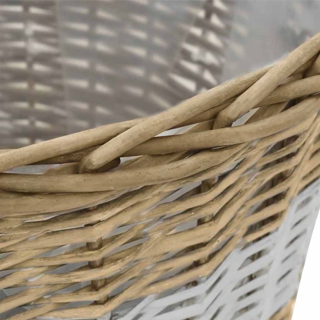Letti Rialzati da Giardino 4 pz in Vimini e Rivestimento in PE