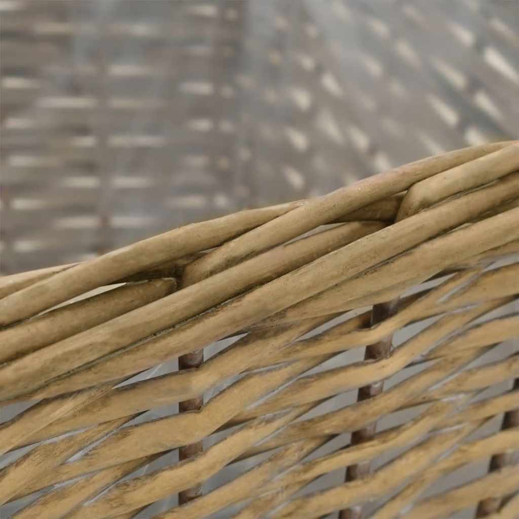 Letti Rialzati da Giardino 3 pz in Vimini e Rivestimento in PE