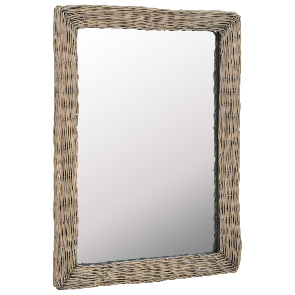 Specchio in Vimini Marrone 60x80 cm