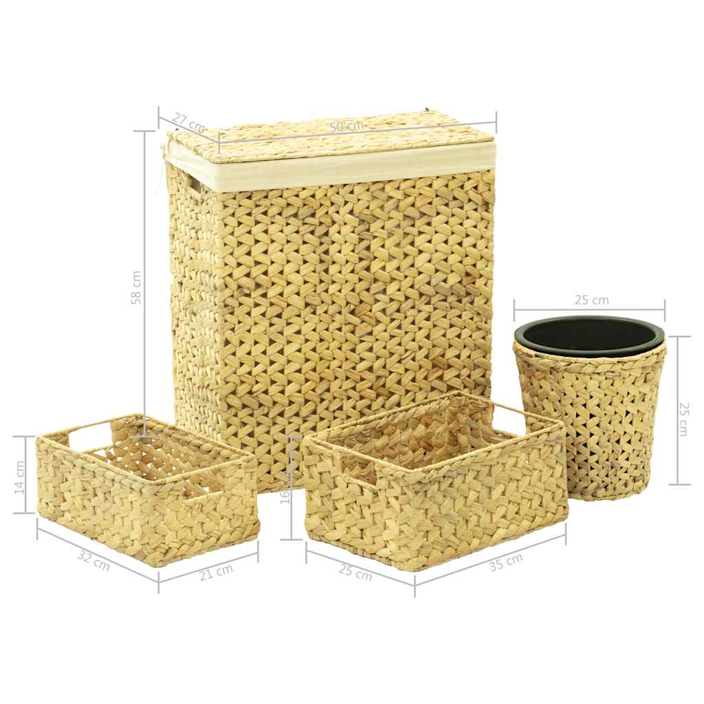 Set Accessori da Bagno 4 pz in Giacinto d'Acqua