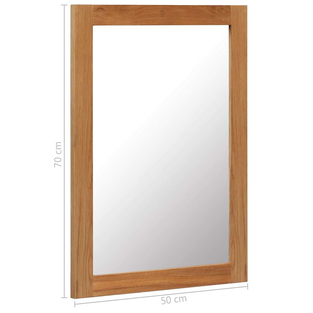 Specchio 50x70 cm in Legno Massello di Rovere