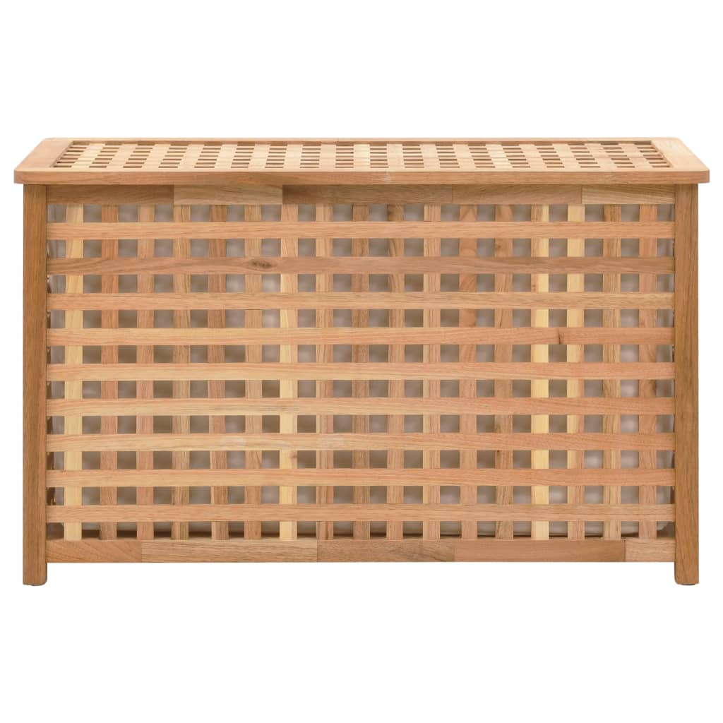 Cesto per Biancheria 77,5x37,5x46,5 cm in Legno Massello di Noce