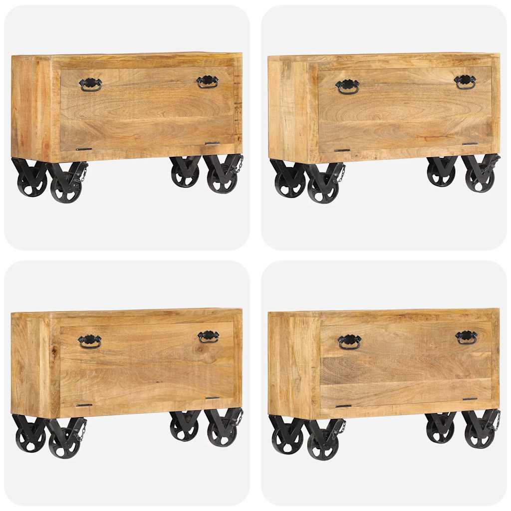 Scarpiera 86x35x55 cm in Legno Massello di Mango