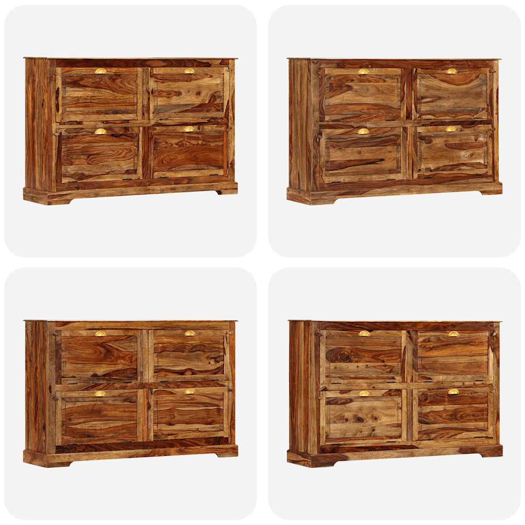 Scarpiera 140x35x90 cm in Legno Massello di Acacia