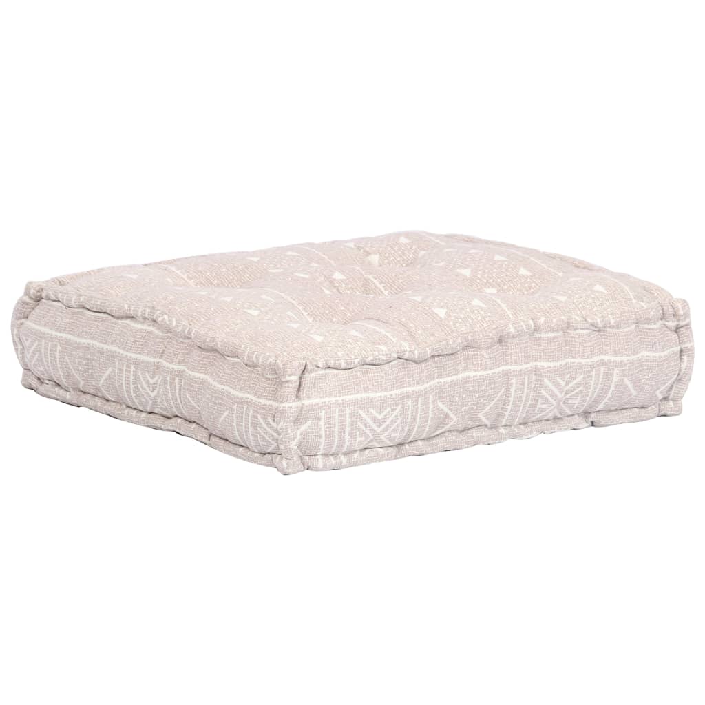 Pouf Modulare Singolo Beige in Tessuto