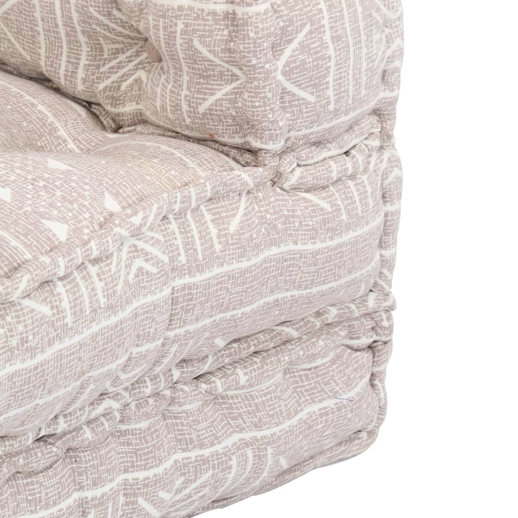 Pouf Modulare Singolo Beige in Tessuto