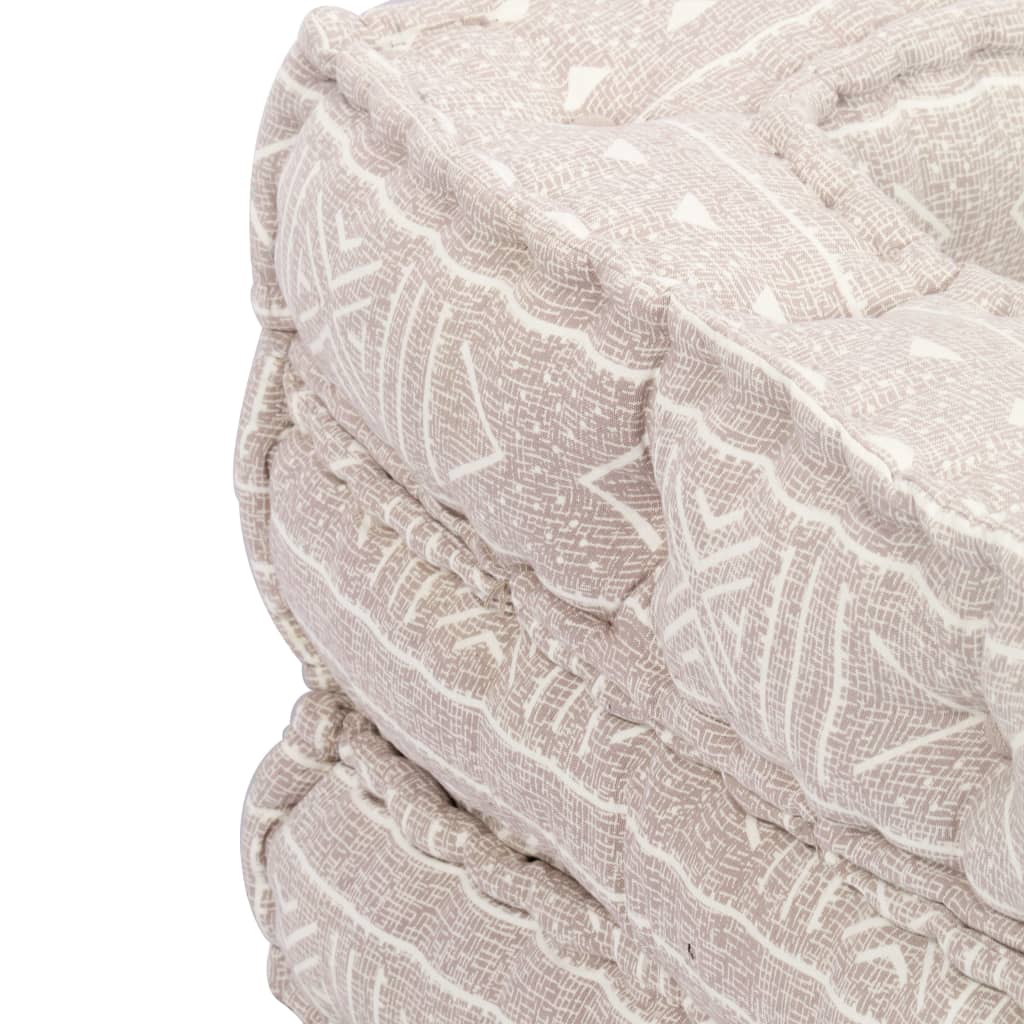 Pouf Modulare Singolo Beige in Tessuto