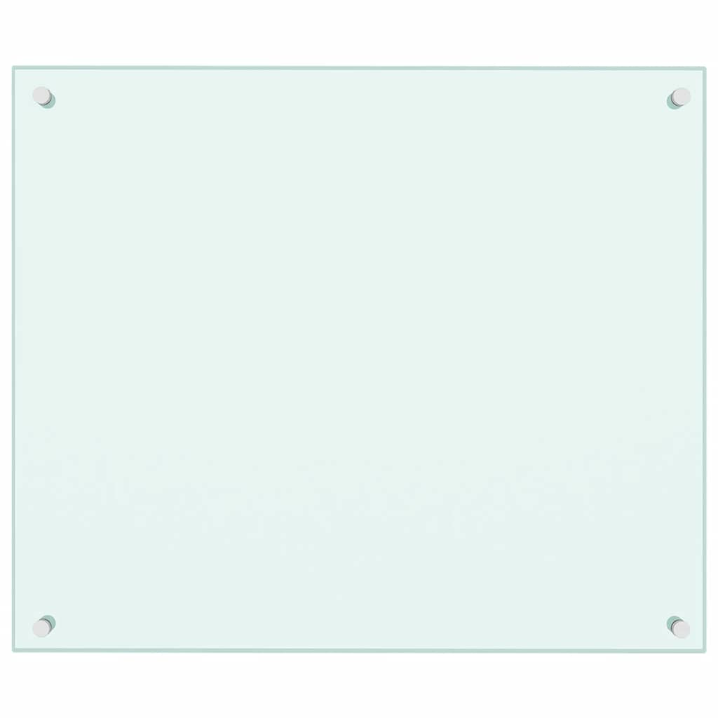Paraschizzi per Cucina Color Latte 70x60 cm in Vetro Temperato