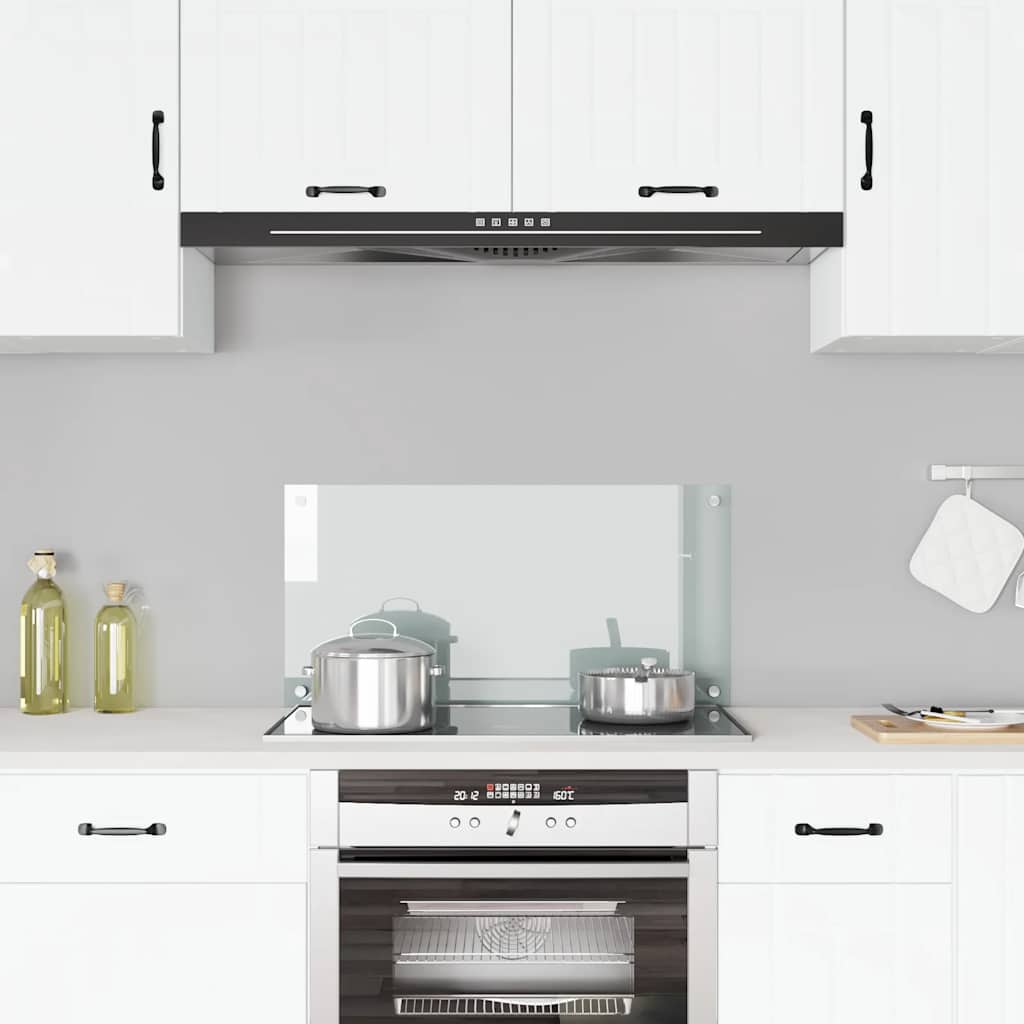 Paraschizzi per Cucina Trasparente 80x40 cm in Vetro Temperato