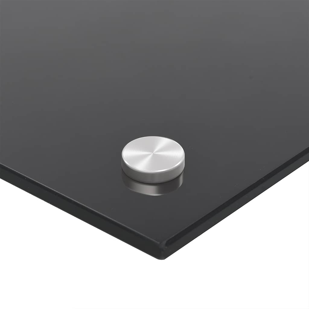 Paraschizzi per Cucina Nero 90x50 cm in Vetro Temperato