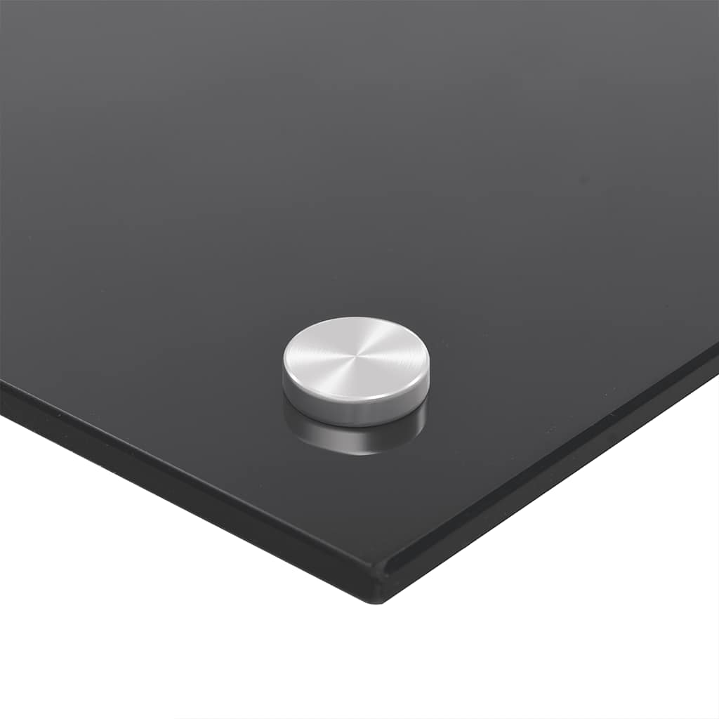 Paraschizzi per Cucina Nero 90x60 cm in Vetro Temperato