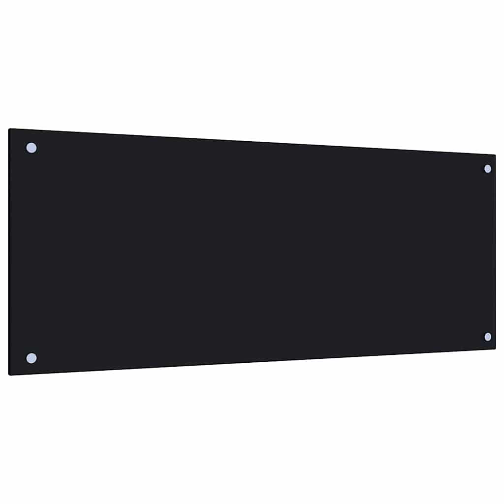 Paraschizzi per Cucina Nero 100x40 cm in Vetro Temperato