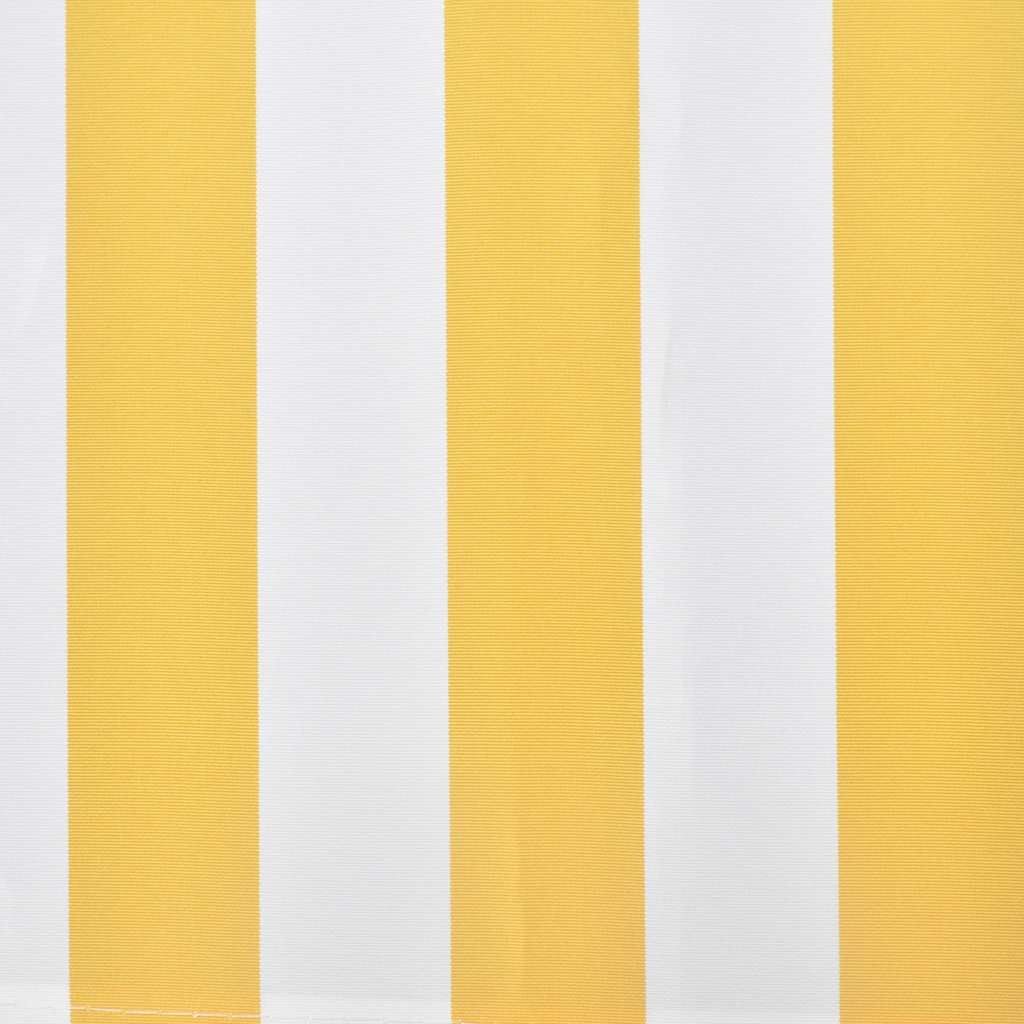 Tenda da Sole Pieghevole 600 cm Giallo e Bianco