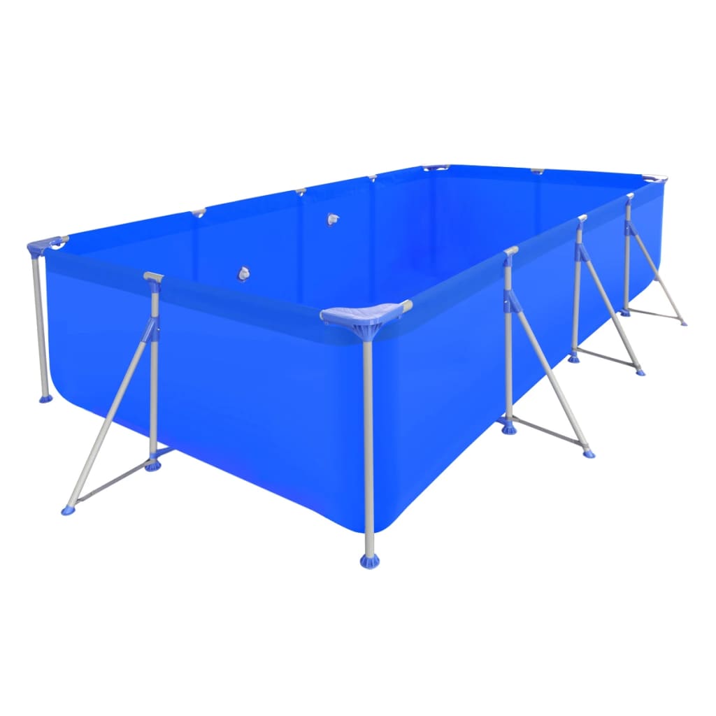 Piscina con Pompa in Acciaio 394 x 207 x 80 cm