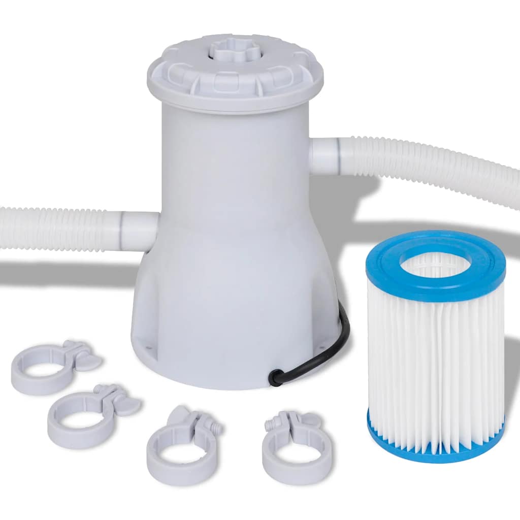 Piscina con Pompa in Acciaio 400 x 207 x 122 cm