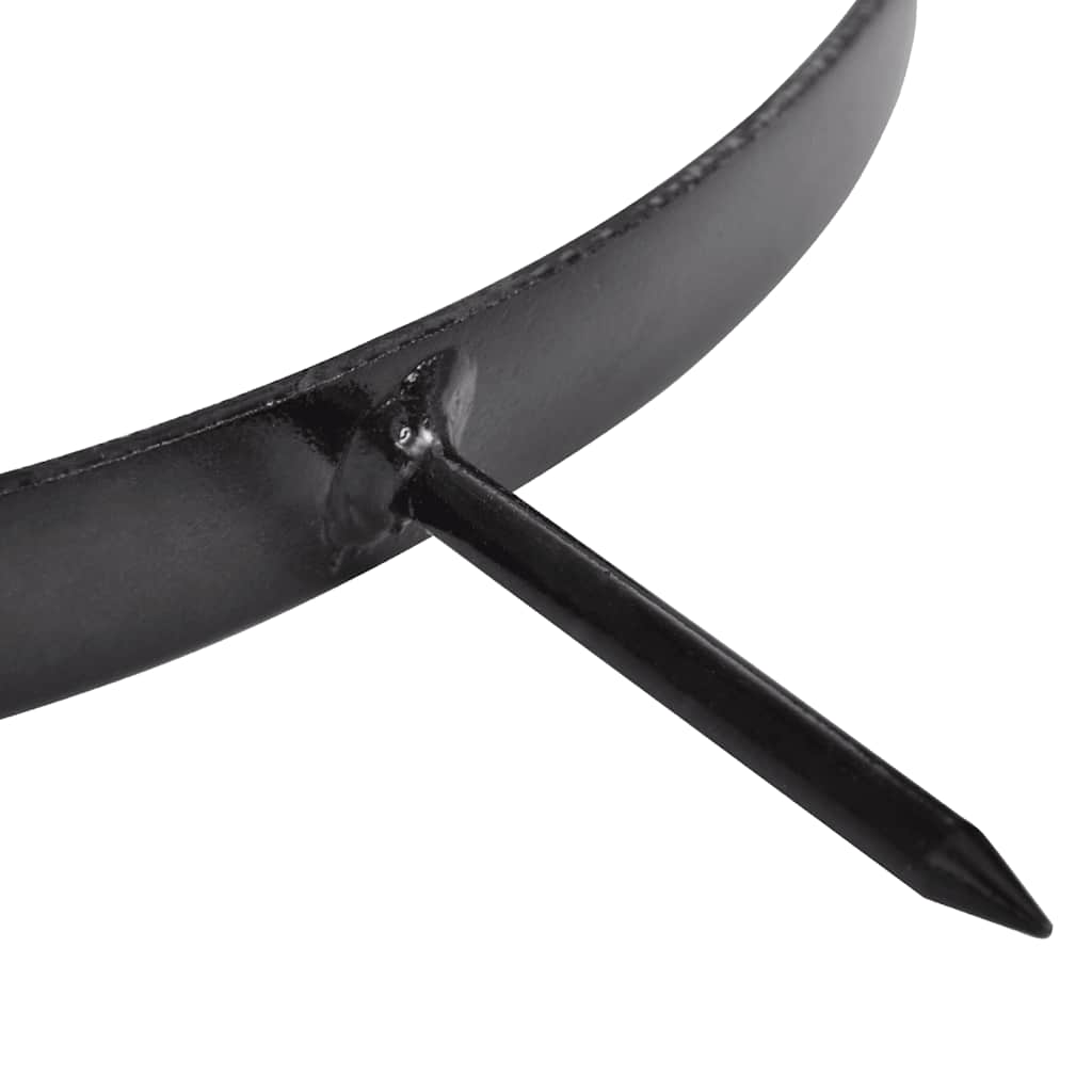 Rullo da Giardino e Prati Nero con Aeratore a 5 Punte 30 cm
