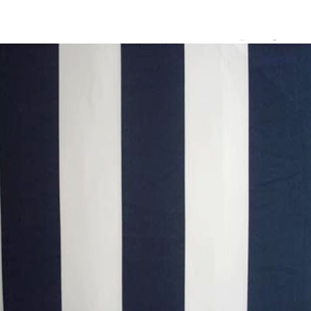 Tenda da Sole Pieghevole 300 cm Blu Marino e Bianco