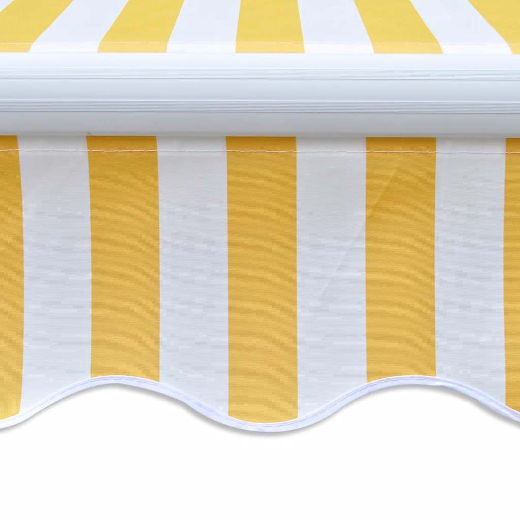 Tenda da Sole Pieghevole 300 cm Giallo e Bianco