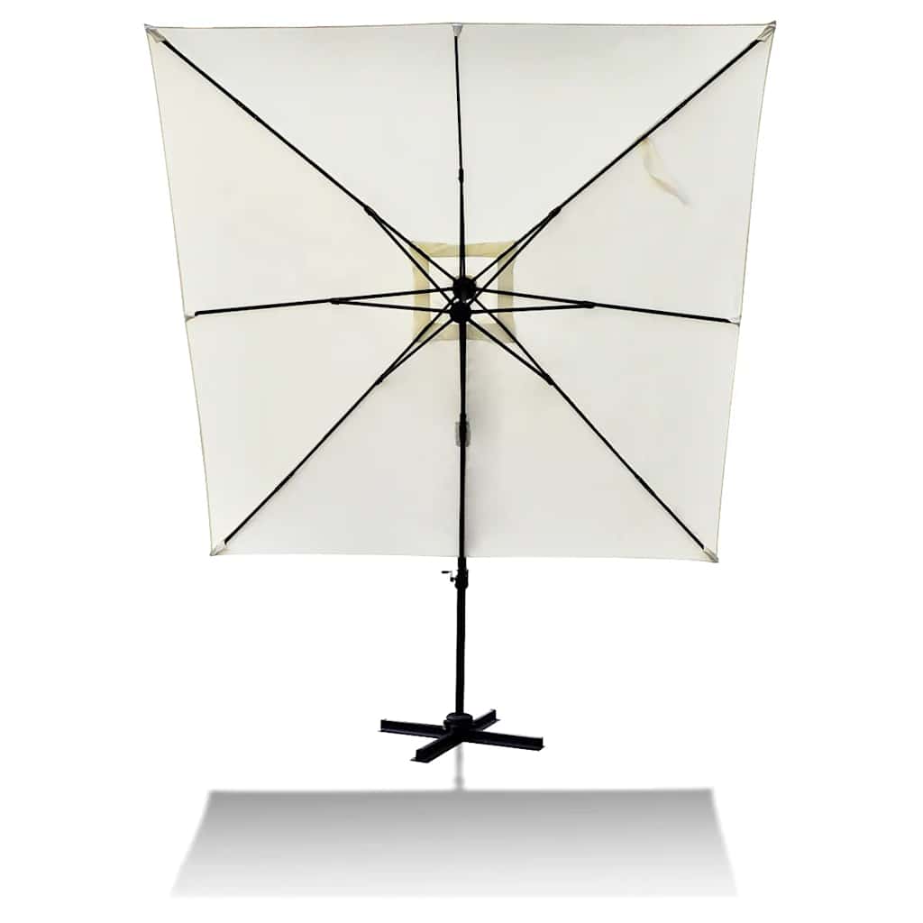 Ombrellone da Giardino Roma Alluminio con Base Portatile 3x3 m