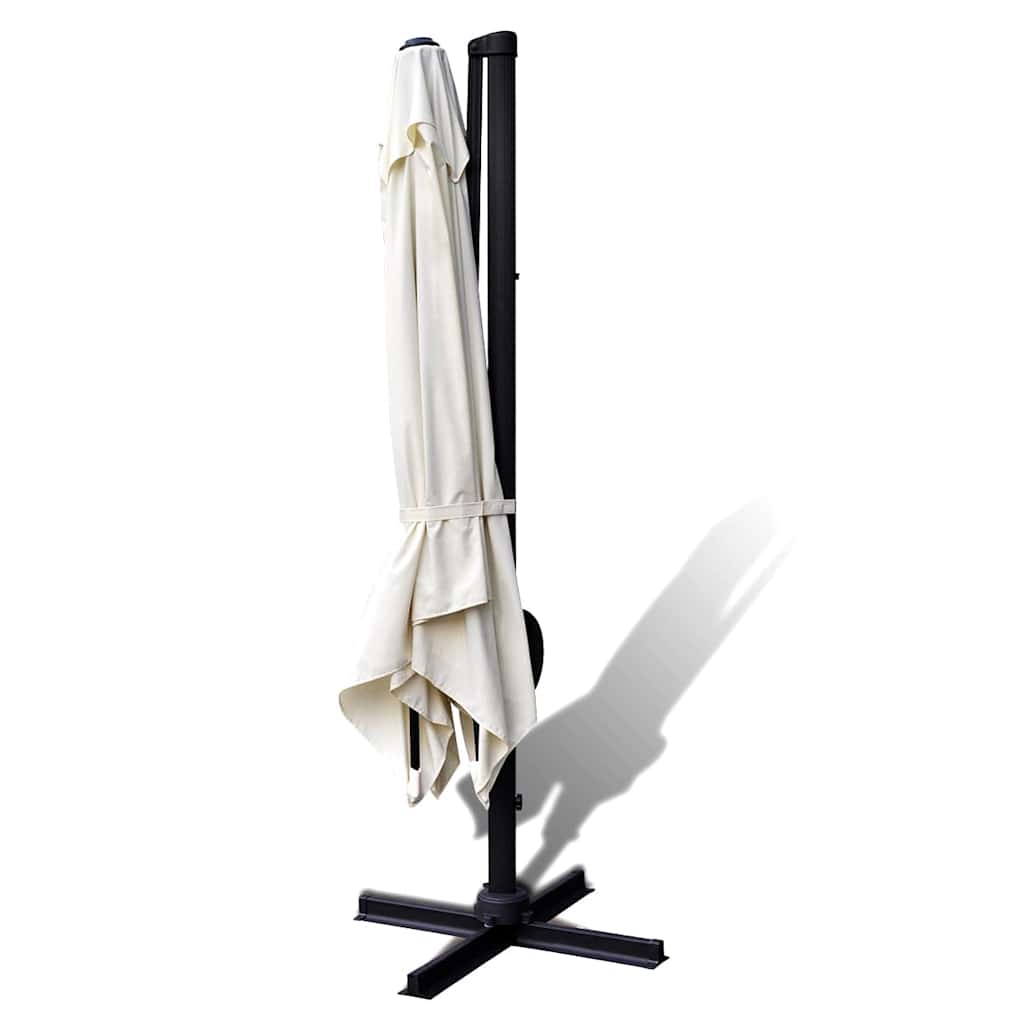 Ombrellone da Giardino Roma Alluminio con Base Portatile 3x3 m