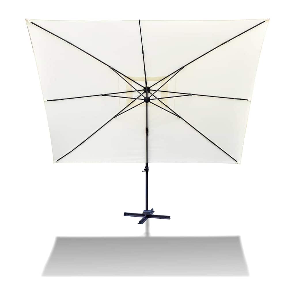Ombrellone da Giardino Roma Alluminio con Base Portatile 3x4 m