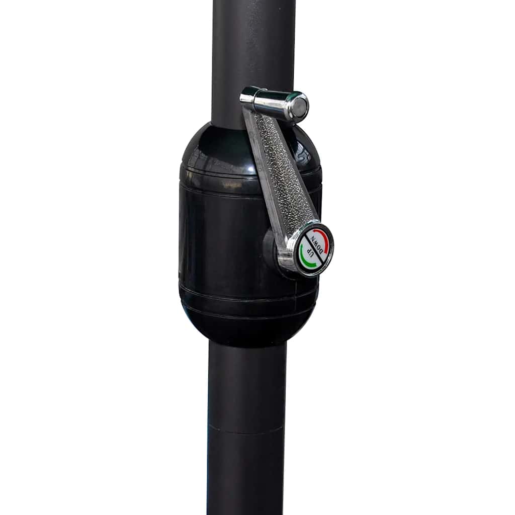 Ombrellone con Base Portatile 2,7x4,6 m in Alluminio Sabbia