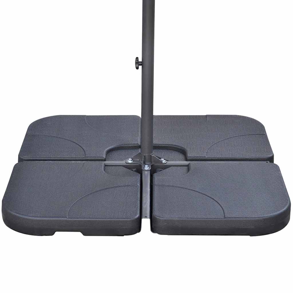 Ombrellone con Base Portatile 2,7x4,6 m in Alluminio Sabbia
